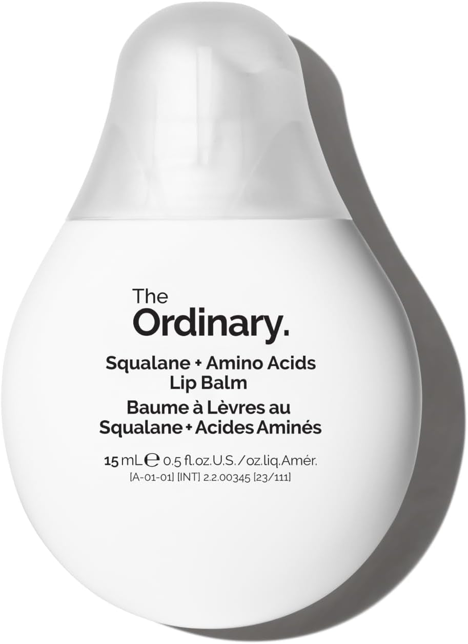 The Ordinary Squalane + Amino Acids Hydrating Lip Balm, for Lips, Elbows, and Cuticles, 15Ml