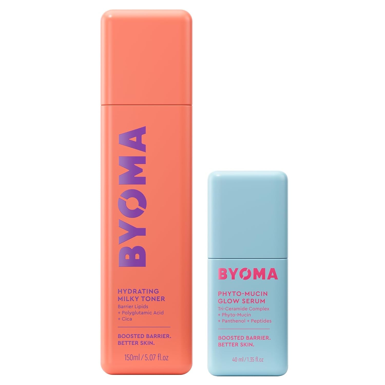 Milky Toner & Phyto-Mucin Glow - Ultra-Hydrating Toner + Plumping Serum for Dewy, Glass-Like Complexion - Soothes, Primes & Supports Moisture Barrier - 5.07 Fl Oz + 1.35 Fl Oz