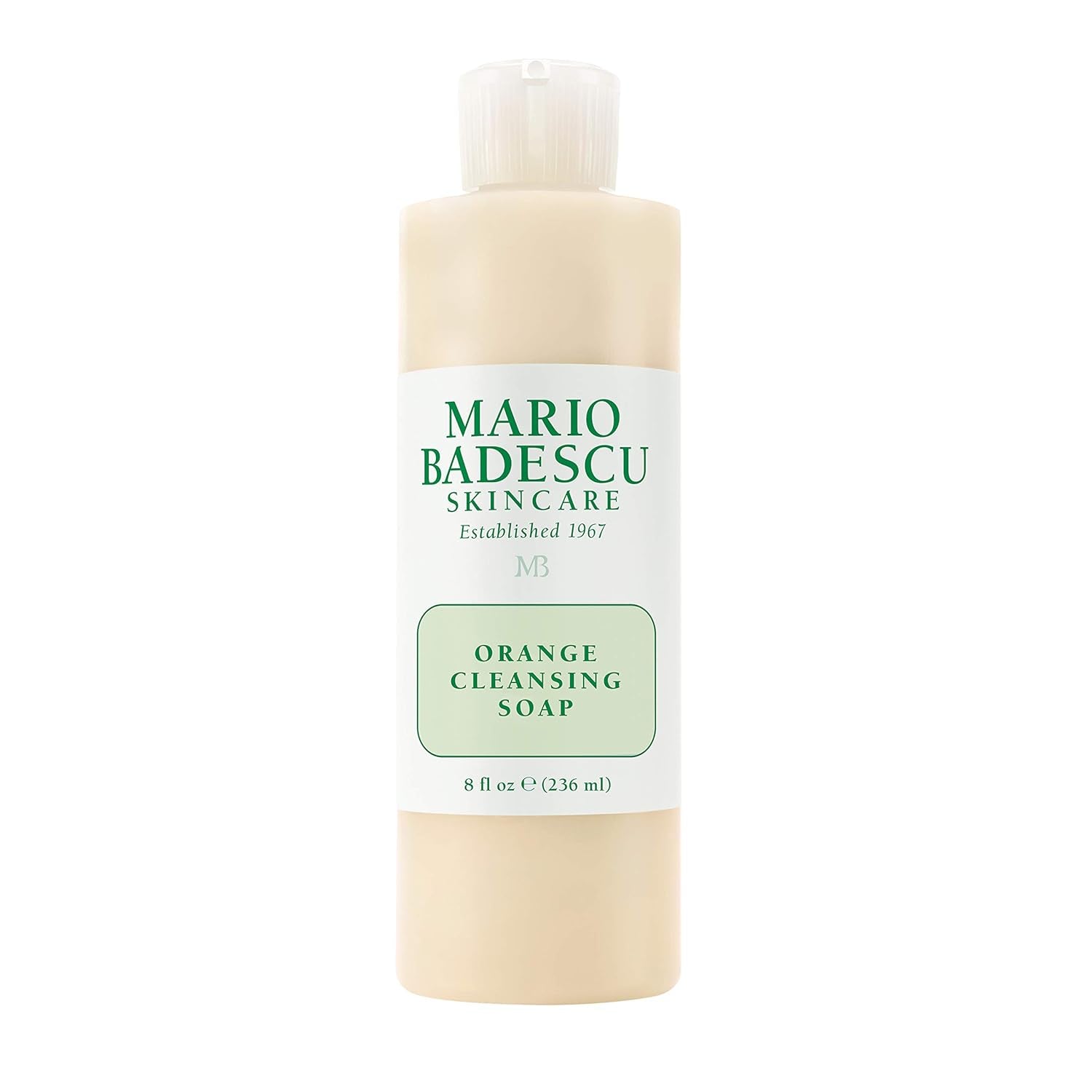 Orange Cleansing Soap - Cream Face Cleanser and Exfoliator Enriched with AHA - Oil Free Face Wash for Combination or Dry Skin - Mild Exfoliant with Non-Drying Formula