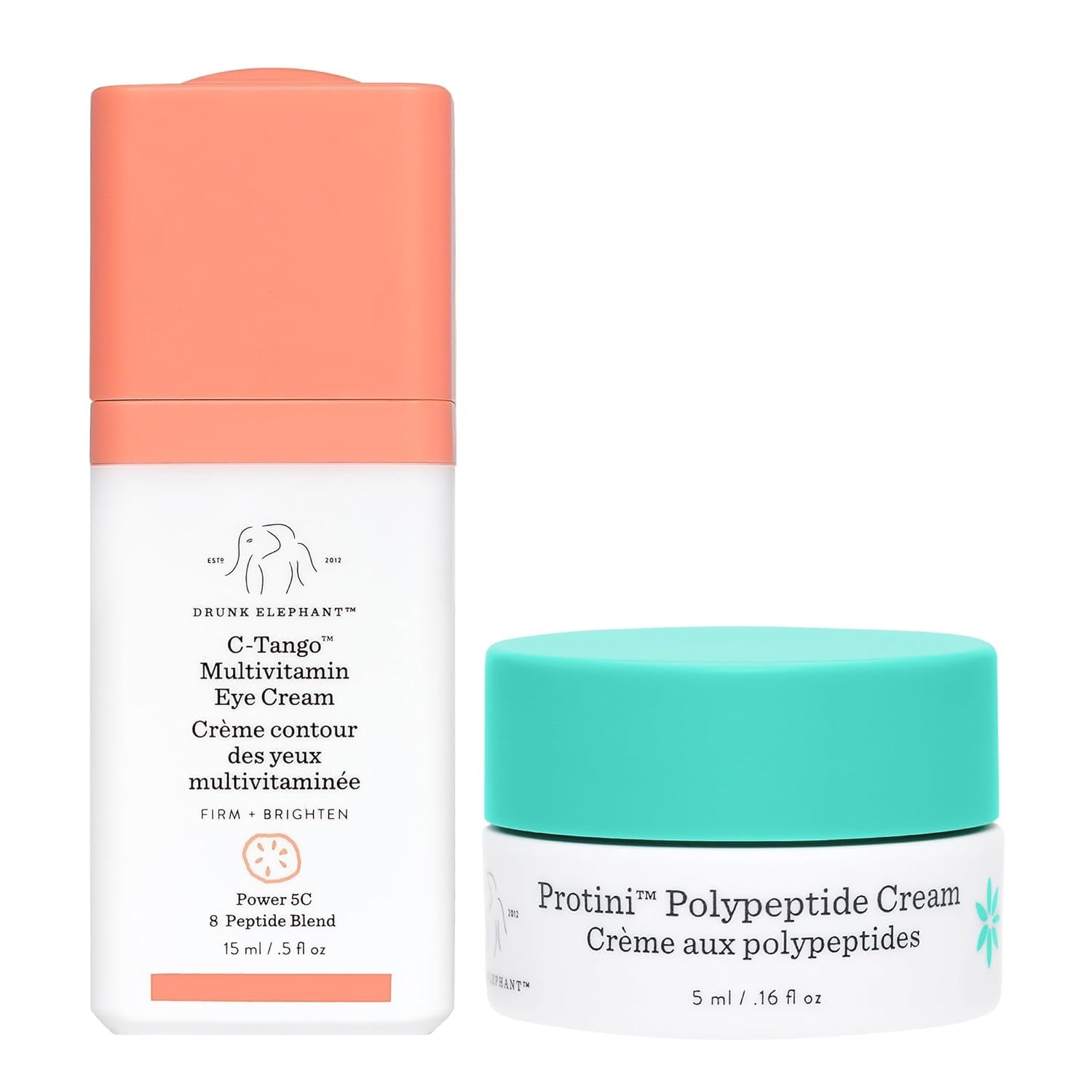 C-Tango Multivitamin Eye Cream with Deluxe Sample - 15Ml Vitamin C Eye - 5Ml Protini Polypeptide Cream - Clean Clinical Skincare - Cruelty-Free - Dermatologist-Tested