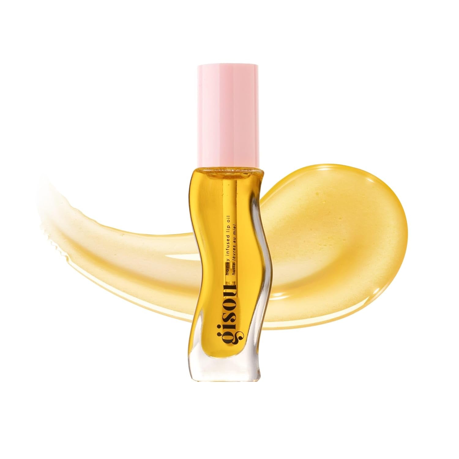 Honey Infused Hydrating Lip Oil, Nourishing Moisturizer for Dry Lips, High Shine, Smooth Finish, Clear Golden Glow, Fresh Honey Scent, 8Ml