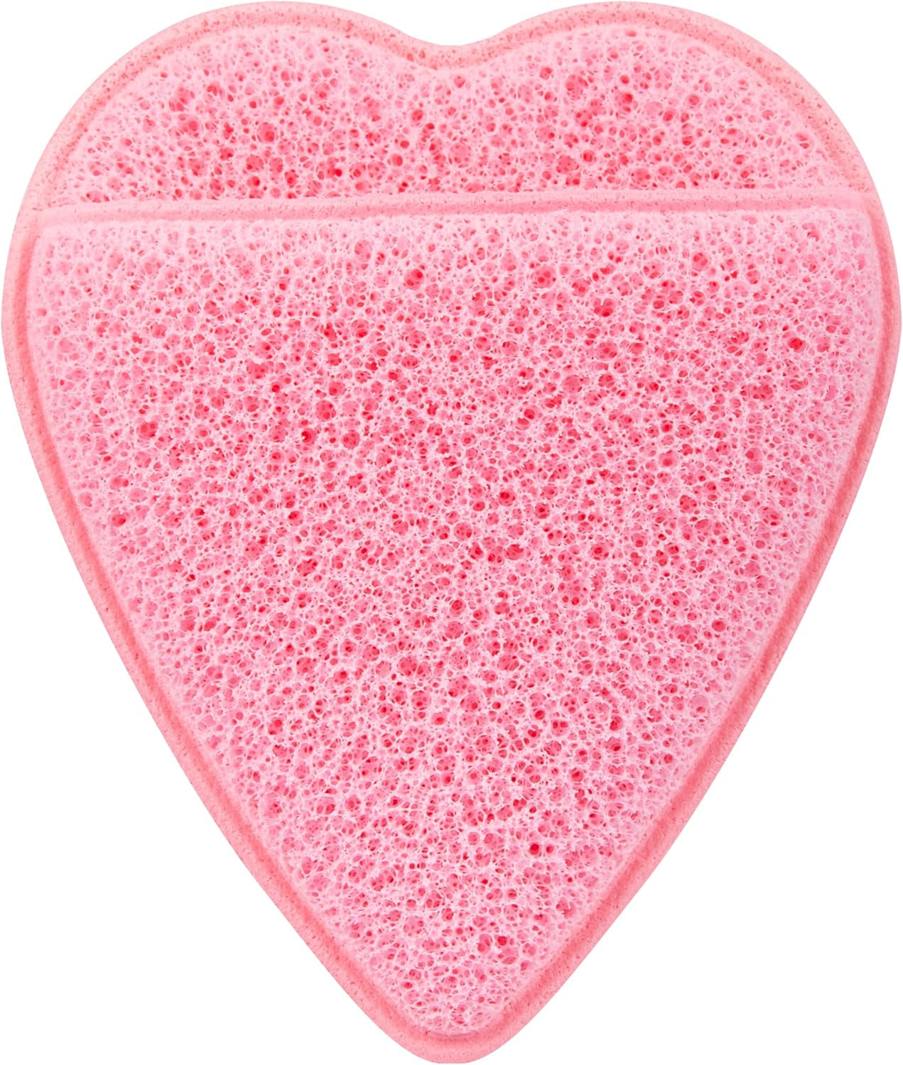 Heart-Shaped Plush Facial Cleansing Sponge, Reusable Scrubber for Deep Pore Cleansing & Blackhead Removal, Soft Mesh with Finger Insert, Gentle on Skin, Quick Drying Lanyard