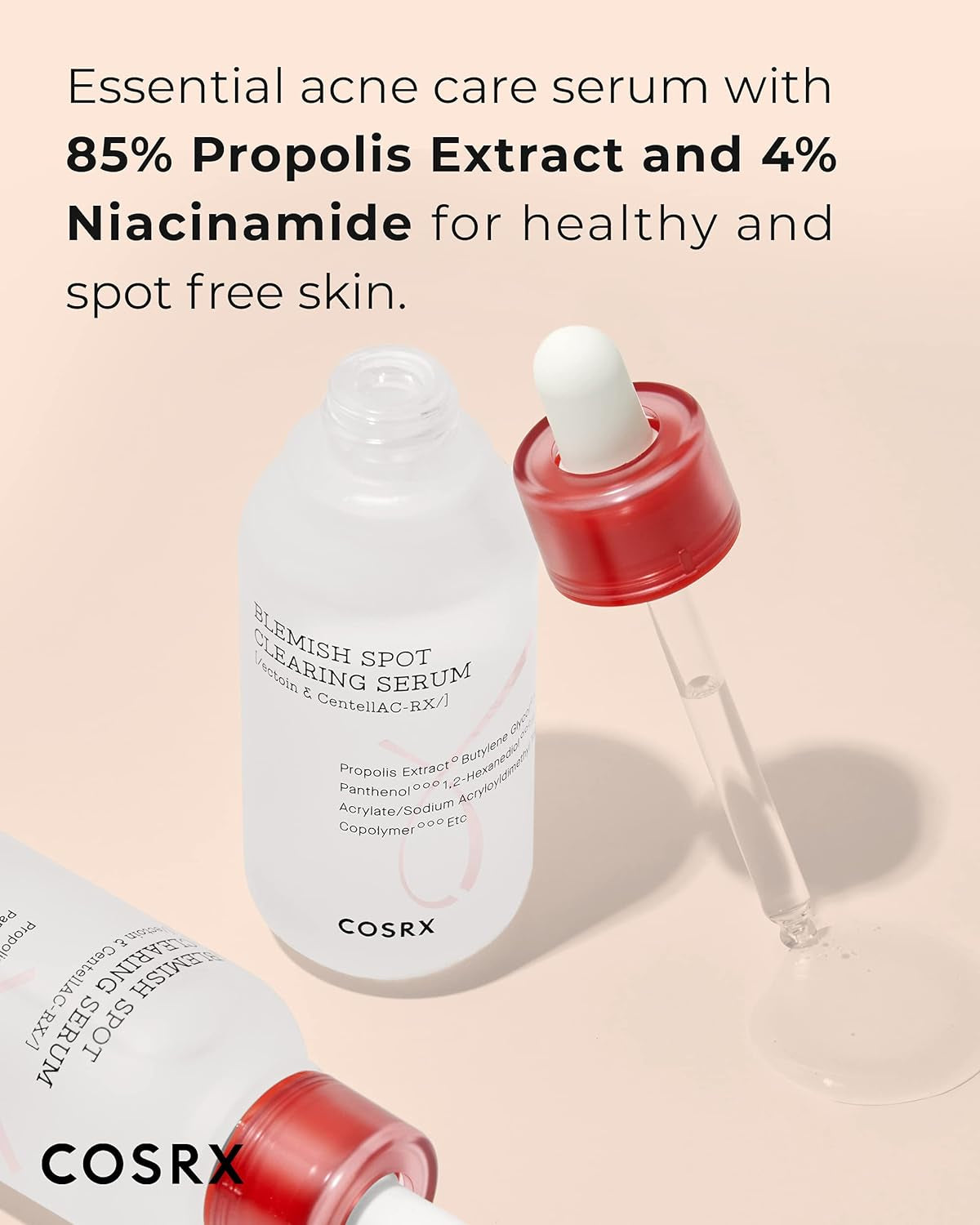 AC Collection Blemish Spot Clearing Serum, 40Ml / 1.35 Fl.Oz | Centella, Niacinamide, EGF Serum | Cruelty Free, Paraben Free, Korean Skin Care