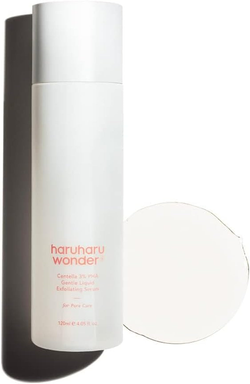 HARUHARU Wonder Centella 3% PHA Suero Exfoliante Líquido Suave 4.06 Fl Oz / 120Ml | Sérum Exfoliante Para Piel Sensivel | Hipoalergénico, PHA | Vegano, Cruelty-Free, Ewg-Green