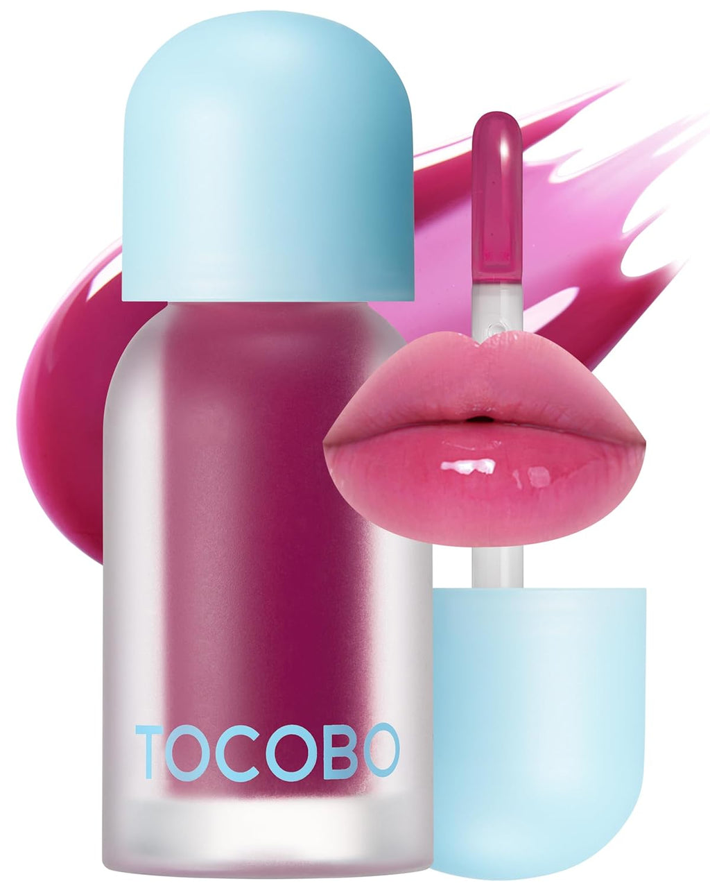 Juicy Berry Plumping Lip Oil 02 Berry Brandy – Korean Vegan Hydrating Lip Oil with Plant Oils for High Shine Gloss - Non Sticky Formula for All Skin Tones, 0.12 Fl.Oz.