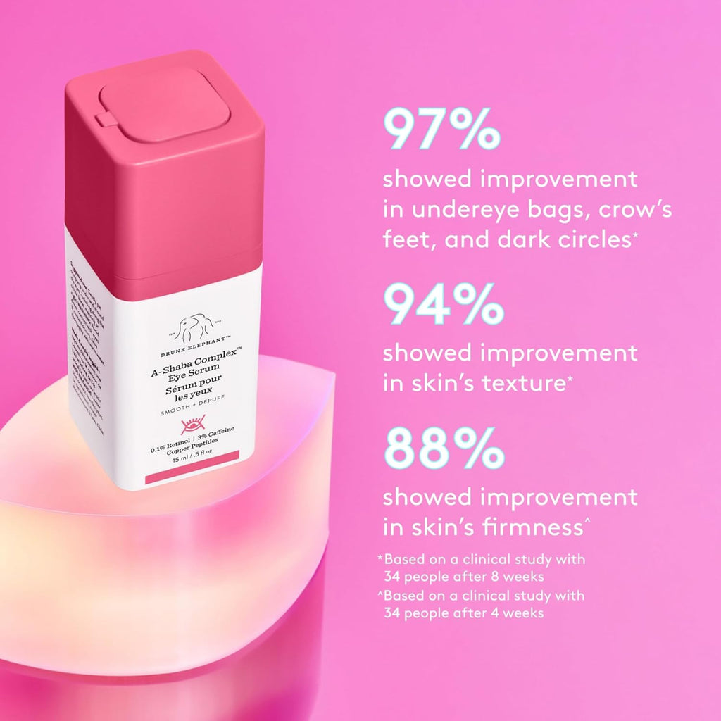A-Shaba Complex Eye Serum with Deluxe Sample - 15Ml .1% Retinol Eye Cream - 5Ml Lala Retro Whipped Cream - Clean Clinical Skincare - Cruelty-Free - Dermatologist-Tested