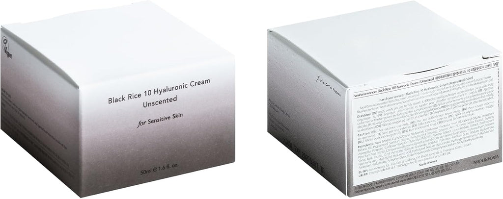 Wonder Black Rice 10 Hyaluronic Cream Unscented, 50Ml, Face Moisturizer, Vegan, Cruelty Free, Daily Skincare