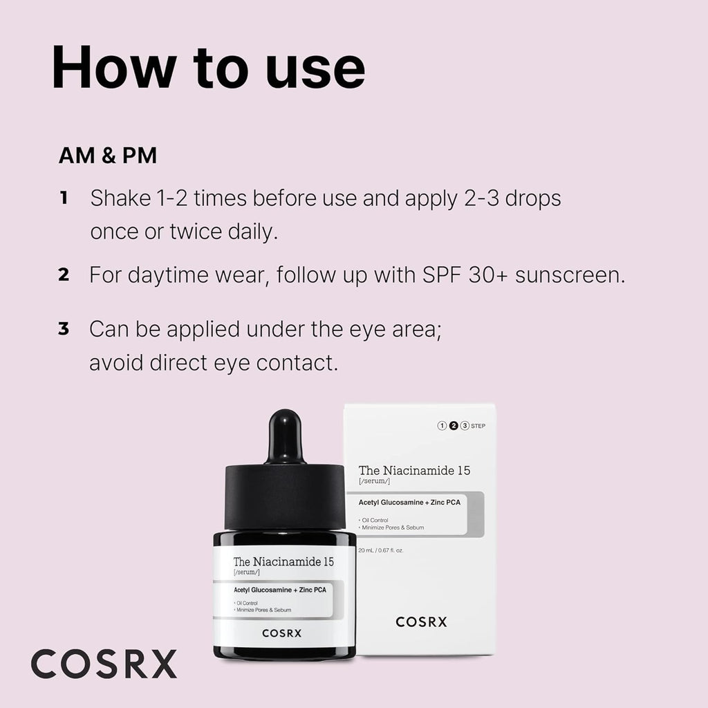 15% Niacinamide Face Serum, 0.67 Fl Oz, Pore Minimizer Serum for Face, Even Skin Tone, Korean Skin Care