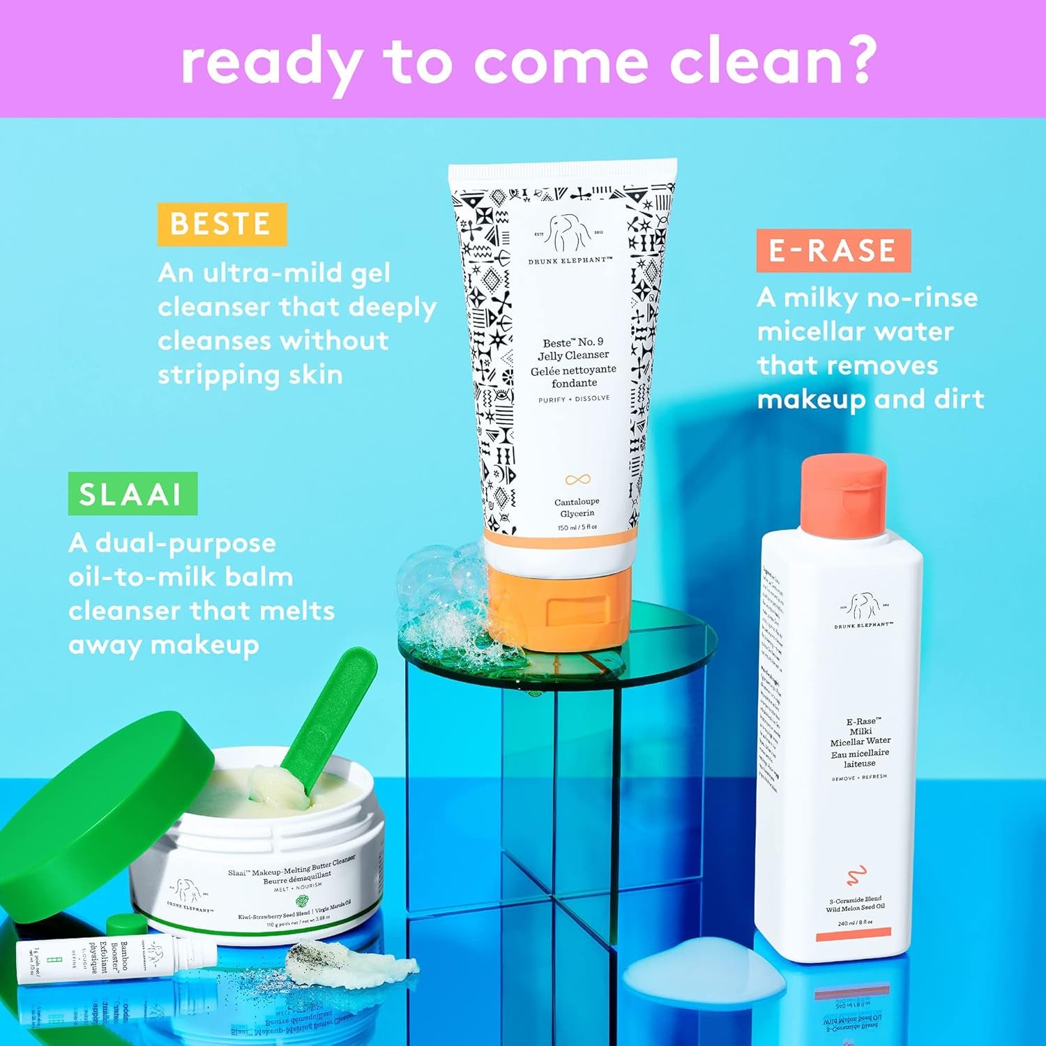 Slaai Makeup Melting Butter Cleanser for Women - 3.8 Oz Makeup Remover | Nourishing Balm Cleanser | Removes Makeup & Impurities