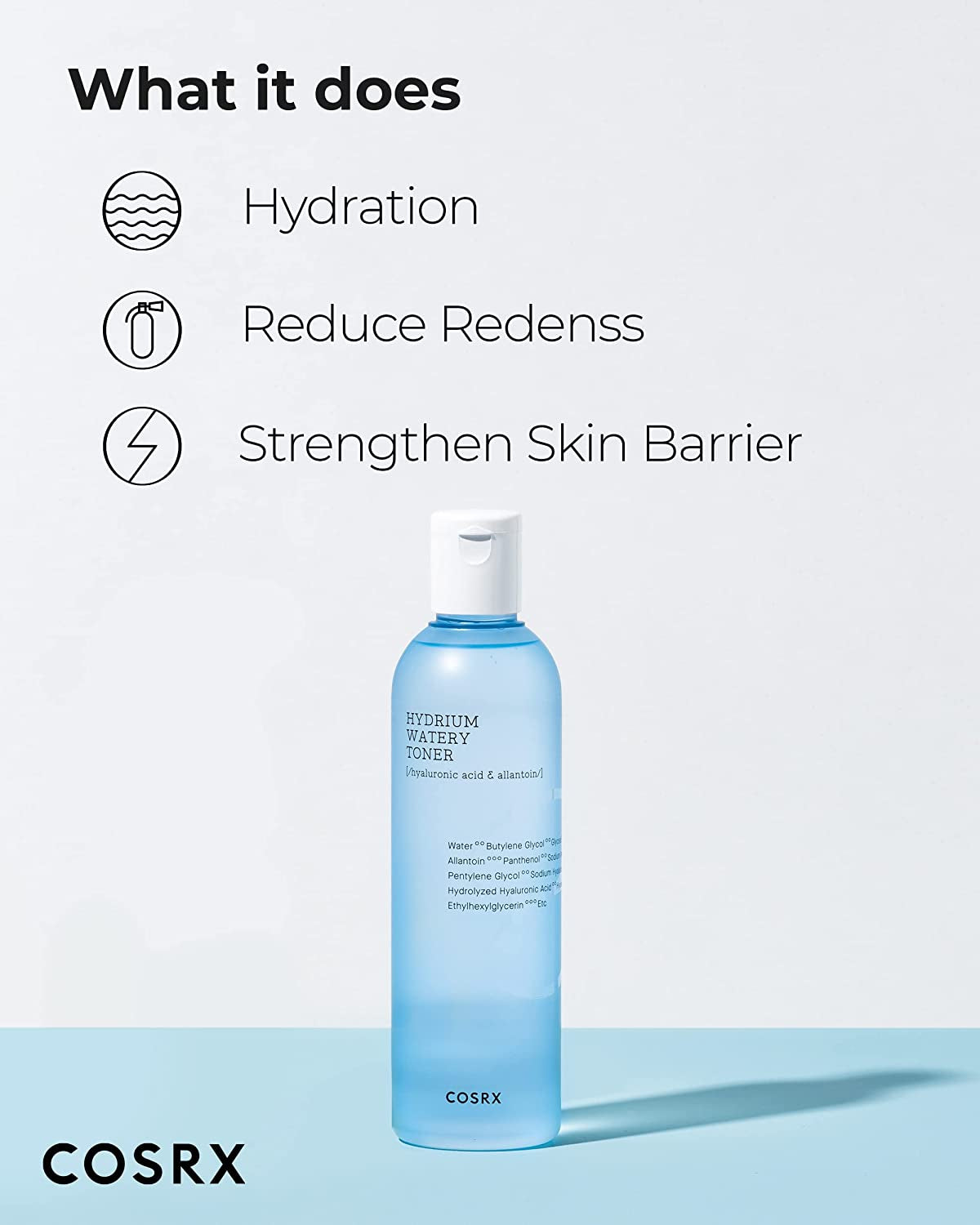 Hydrium Watery Toner, 280Ml / 9.46 Fl.Oz | Moisturizing Korean Toner | Hyaluronic Acid, Allantoin, Panthenol | Korean Skin Care, Not Tested on Animals, Paraben Free
