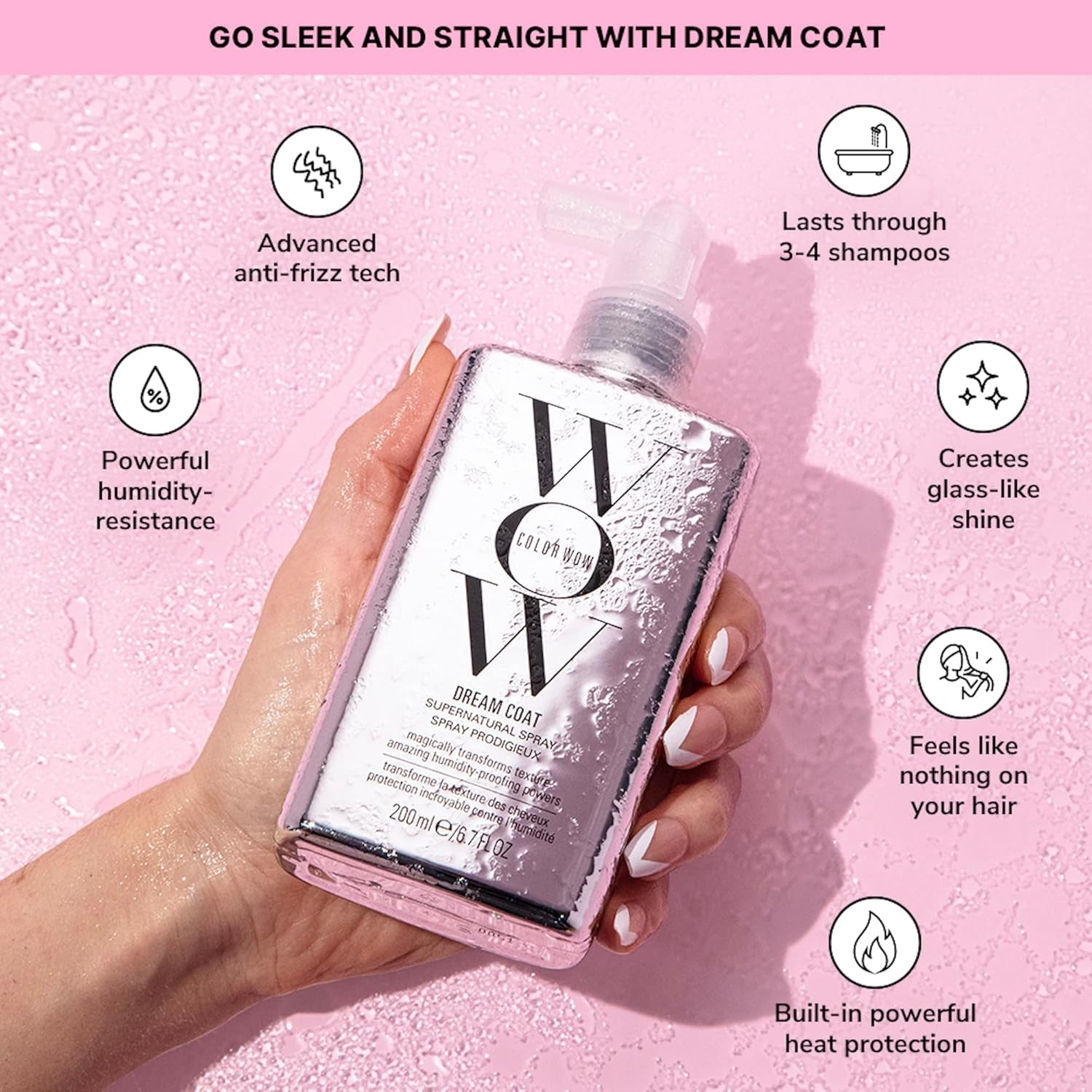 COLOR WOW Dream Duo for Curly Hair- Switch up Your Style from Curly to Straight and Back Again. Featuring DREAM COAT and DREAM COAT CURLY with Advanced Frizz Control + Heat Protectants for Glossy Hair