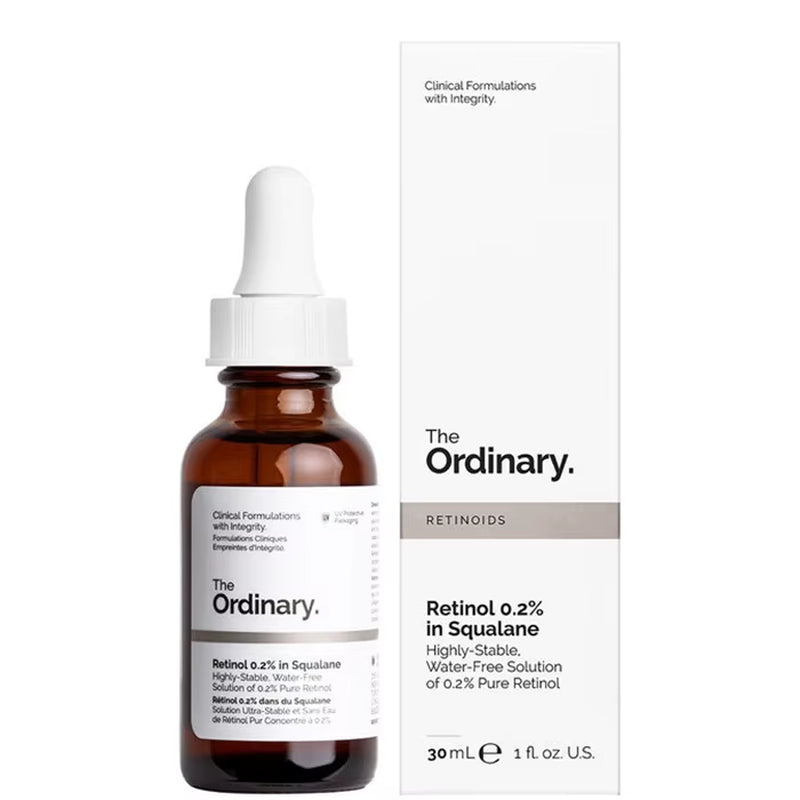 Ordinary Retinol Serum 0.2% in Squalane 30Ml Signs of Ageing Refine Pores Reduce Appearance of Dark Spots Wrinkles Improve Skin