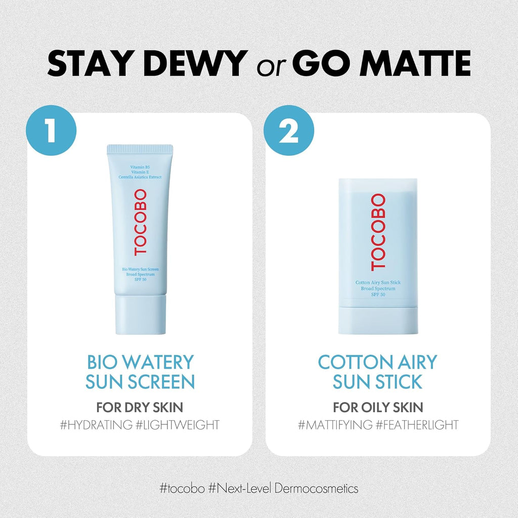 Bio Watery Sunscreen SPF 50 Broad Spectrum Korean Facial Sun Cream with Hyaluronic Acid - Lightweight Daily Face Sunblock Lotion - Vegan, Hypoallergenic, Oxybenzone-Free 1.35 Fl Oz