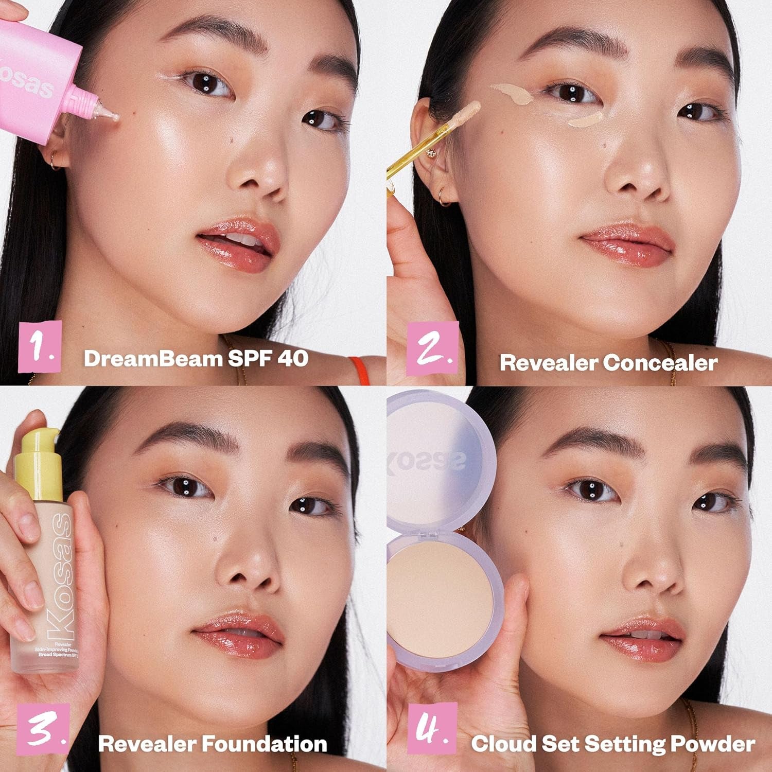 Dreambeam Mineral Sunscreen SPF 40 - Smooth Liquid Sun Protection for Face - Lightweight Makeup Base W/Hyaluronic Acid, Ceramides & Peptides - Subtle Radiant Finish, Original, 40 Ml