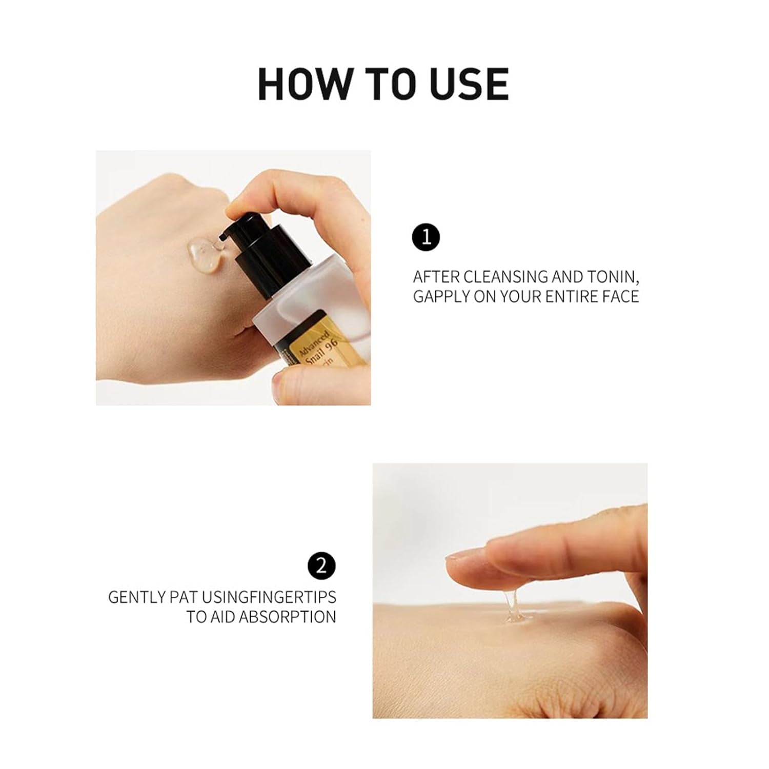Advanced Snail Mucin 96% Power Repairing Essence, Snail Mucin 96% - Anti-Aging Serum, with Snail Secretion Filtrate for Dull and Damaged Skin, Anti-Aging & Discoloration Correcting(100Ml)