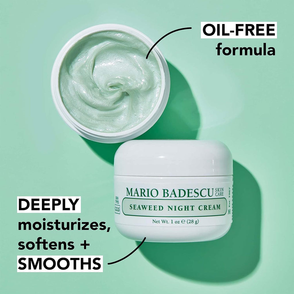 Day & Night Hydration Set | Seaweed Night Cream + Oil Free Hyaluronic Dew Cream | Radiant, Dewy, Nourished Skin | Enhances Skin Tone and Texture