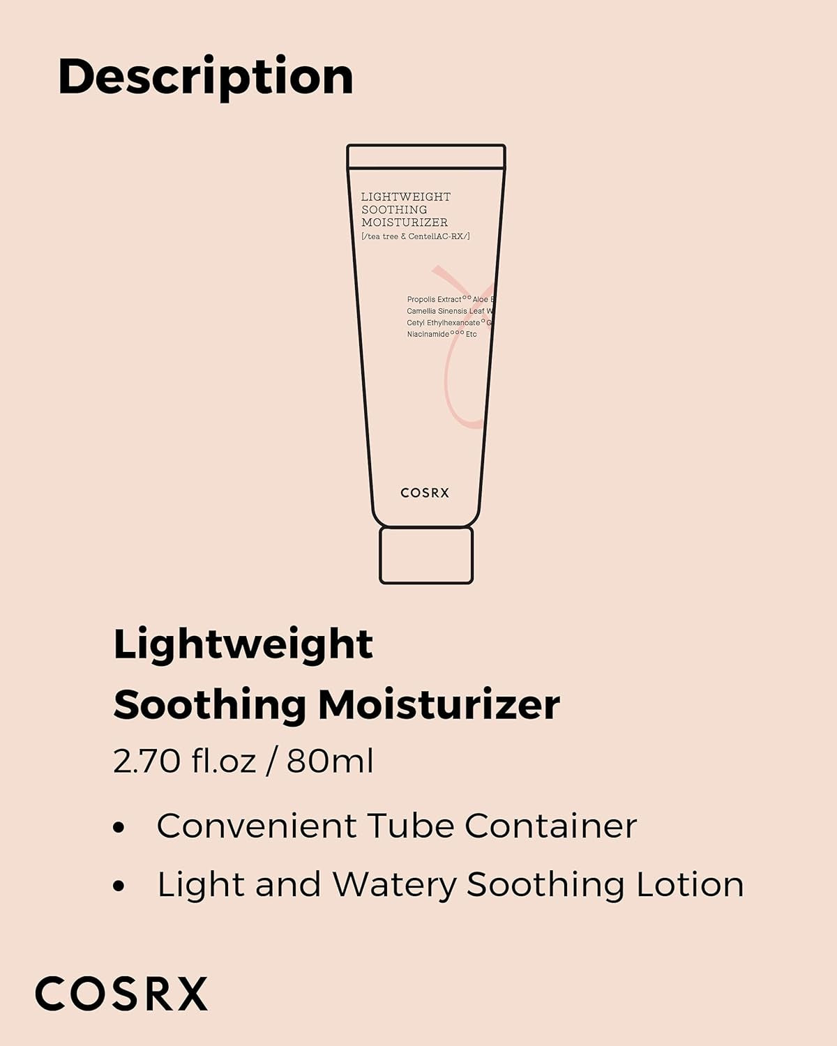 AC Collection Lightweight Soothing Moisturizer, 80Ml / 2.70 Fl.Oz | Aloe Vera Leaves Extract 71.2% | Animal Testing Free, Paraben Free