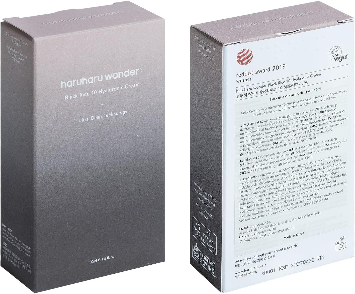 Wonder Black Rice 10 Hyaluronic Cream, 1.6 Fl. Oz 50Ml…