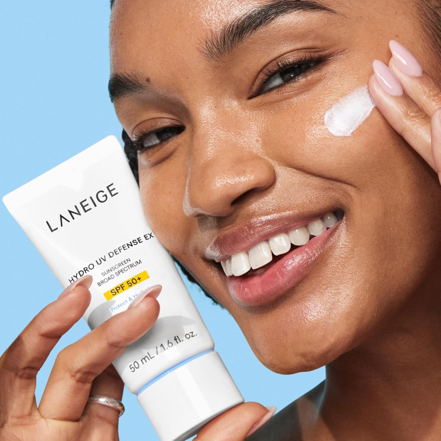 LANEIGE Hydro UV Defense Sunscreen SPF 50+: Hypoallergenic & Dermatologist-Tested Korean Broad Spectrum Sun Protection with No White Cast
