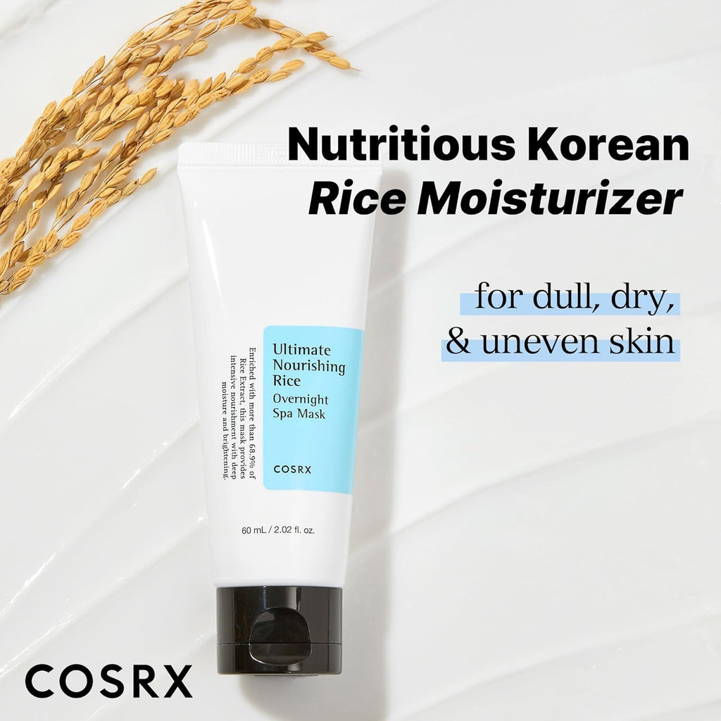 Ultimate Nourishing Rice Overnight Spa Mask, 60Ml / 2.02 Fl.Oz | Rice Extract 68% and Niacinamide 2%, Korean Skin Care, Animal Testing Free, Paraben Free