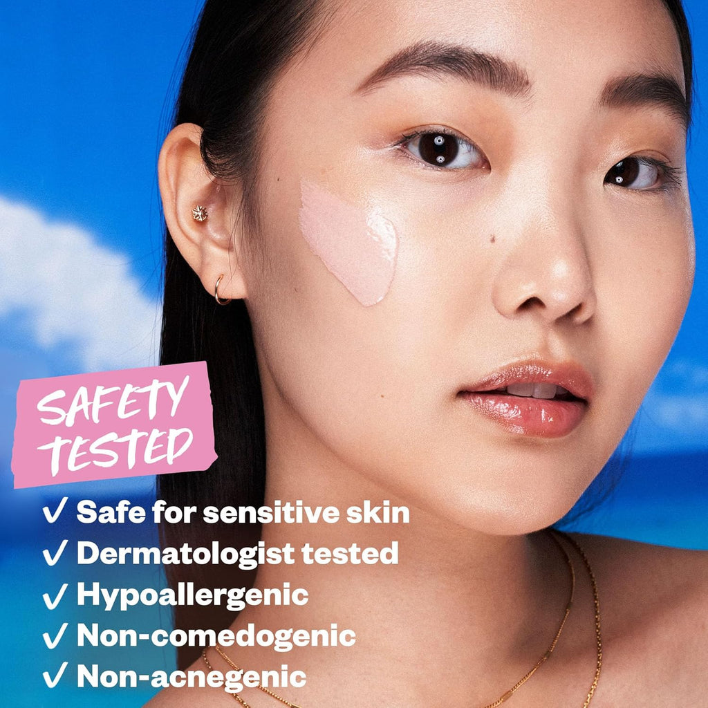 Dreambeam Mineral Sunscreen SPF 40 - Smooth Liquid Sun Protection for Face - Lightweight Makeup Base W/Hyaluronic Acid, Ceramides & Peptides - Subtle Radiant Finish, Original, 40 Ml