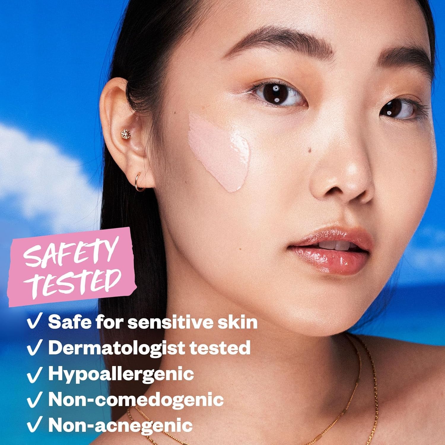 Dreambeam Mineral Sunscreen SPF 40 - Smooth Liquid Sun Protection for Face - Lightweight Makeup Base W/Hyaluronic Acid, Ceramides & Peptides - Subtle Radiant Finish, Original, 40 Ml