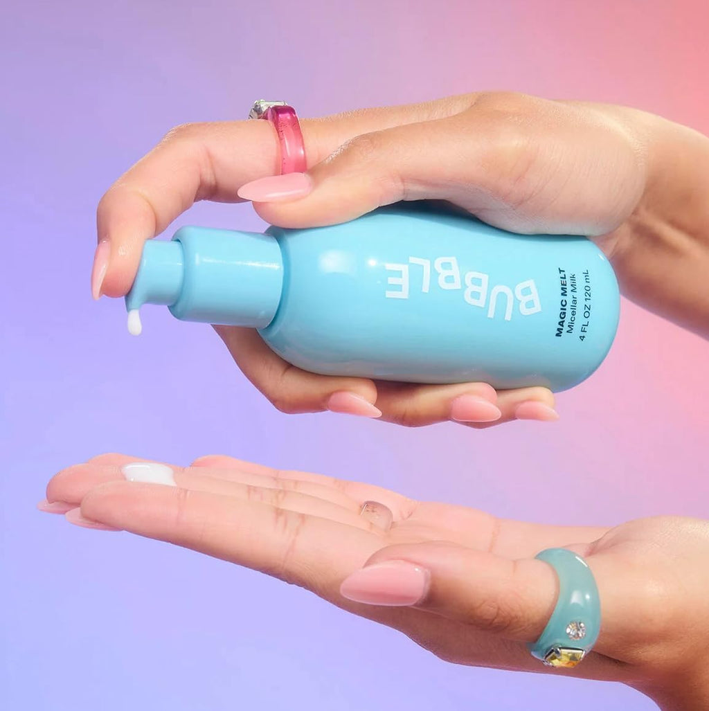Magic Melt Makeup Remover - Micellar Milk Eye Makeup Remover Infused with Raspberry Seed Oil - Hydrating & Soothing Preppy Skikncare for Soft, Refreshed Skin (120Ml)
