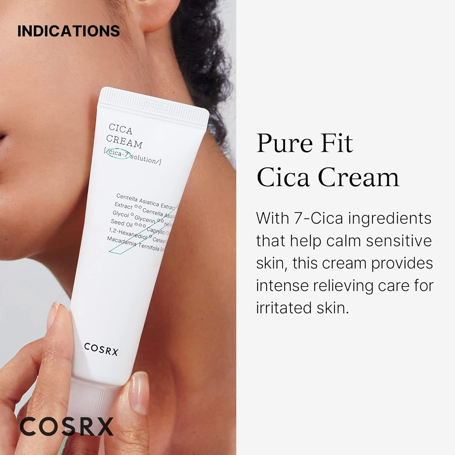 Pure Fit Cica Cream, 50Ml / 1.69 Fl.Oz | Centella Asiatica Face Moisturizer Recommended for Acne-Prone Skin, Reduce Redness | Not Tested on Animals, Korean Skincare