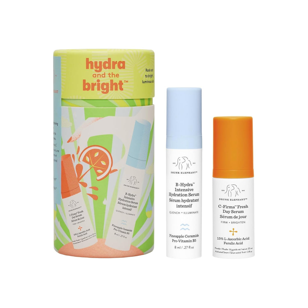Hydra and the Bright - Includes C-Firma (9 Ml) and B-Hydra (8 Ml) - Clean Clinical Skincare - Cruelty-Free - Dermatologist-Tested - Free of Essential Oils, Silicones, and Fragrance