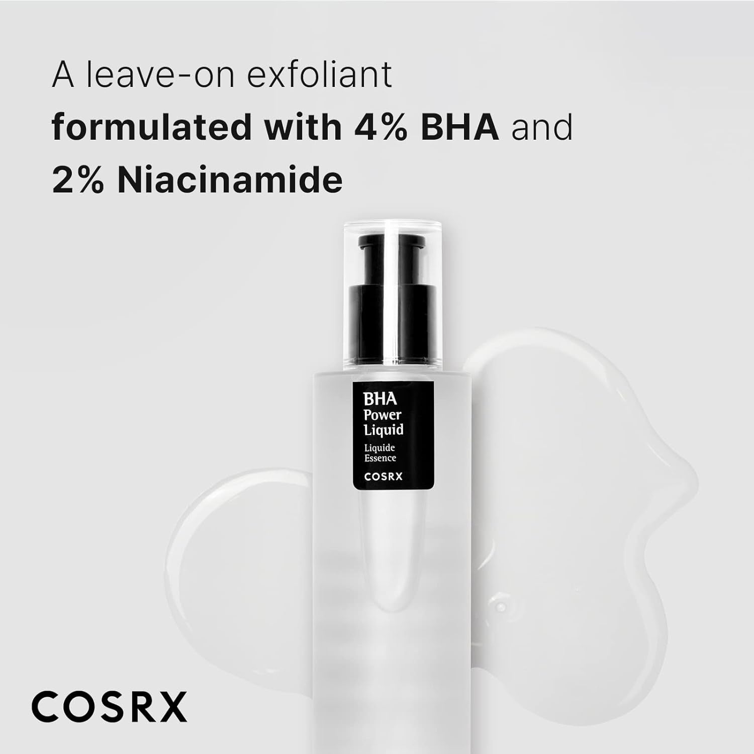 Niacinamide 2% + BHA 4% Blackhead Exfoliant Toner 3.38 Fl.Oz / 100Ml, Korean Toner, Blackhead Remover, Pore Minimizer for Enlarged Pores, for All Skin Types, Korean Skin Care