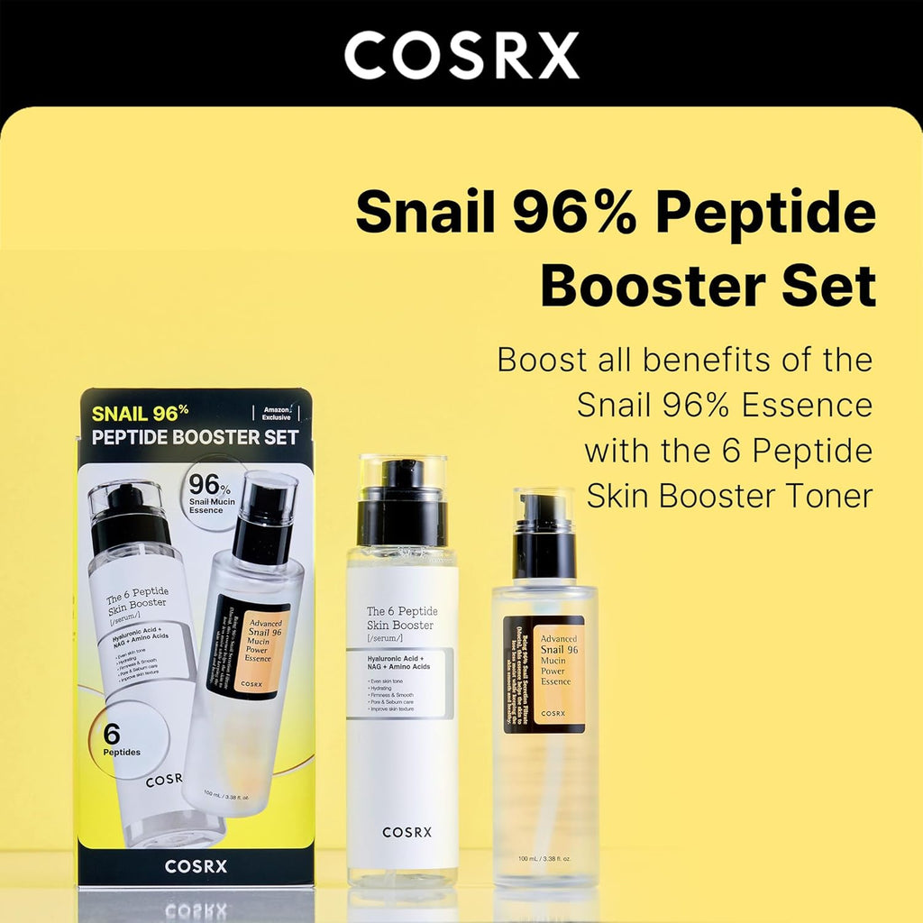 Snail Mucin 96% Peptide Booster Set - Amazon Exclusive - Korean Skin Care, Gift Sets, Skin Care Sets for Women, Advanced Snail Mucin Serum, Face Serum