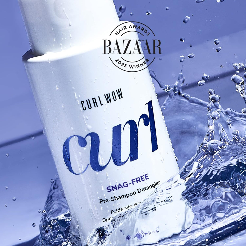 COLOR WOW Curl Wow Snag-Free Pre-Shampoo Detangler – Adds Slip to Curls before You Shampoo for Tangle-Free Washing and a Deeper, Fresher Clean | Reduce Breakage