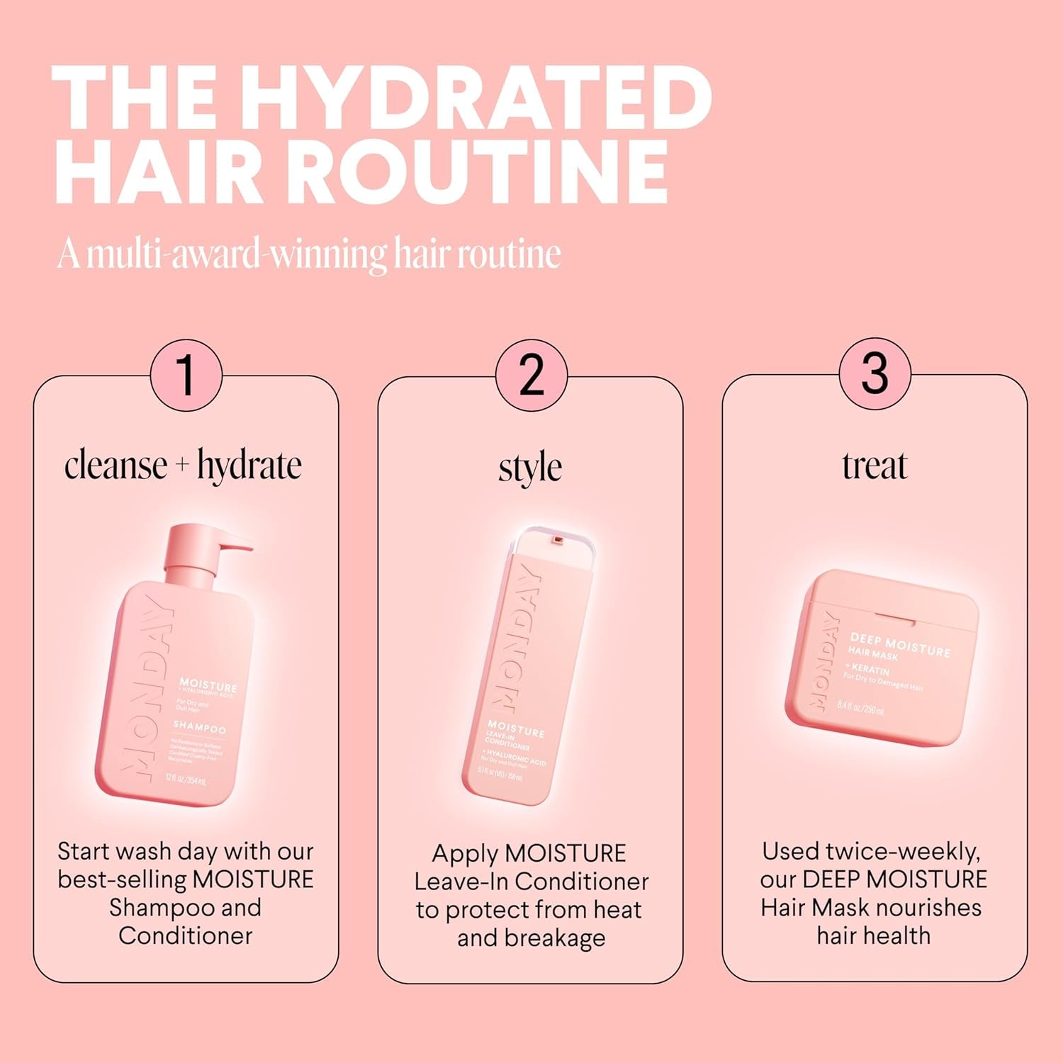 MOISTURE Shampoo with Hyaluronic Acid & Shea Butter for Dry & Dull Hair 354 Ml