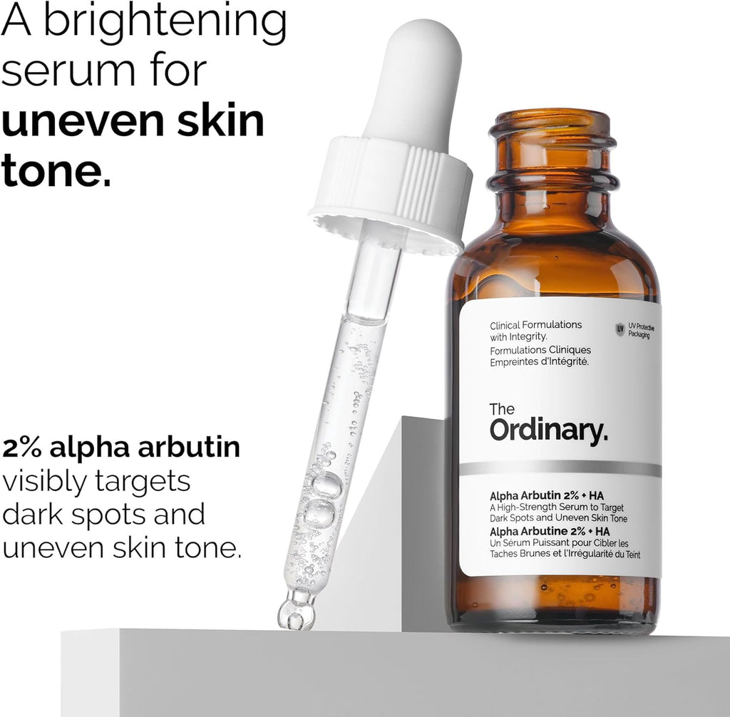 The Ordinary Alpha Arbutin 2% + HA, Brightens Skin and Targets Dark Spots