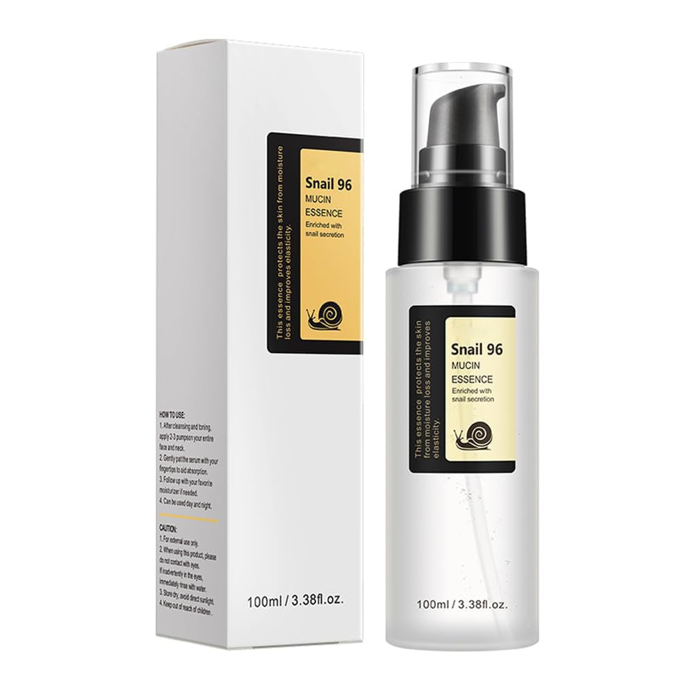 Advanced Snail Mucin 96% Power Repairing Essence, Snail Mucin 96% - Anti-Aging Serum, with Snail Secretion Filtrate for Dull and Damaged Skin, Anti-Aging & Discoloration Correcting(100Ml)