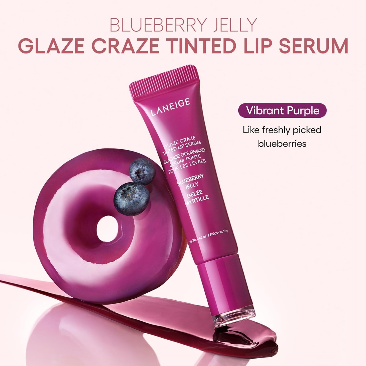 Glaze Craze Tinted Lip Serum: Hydrating Lip Serum for Glossy, Nourished Lips with Plumping Polypeptides