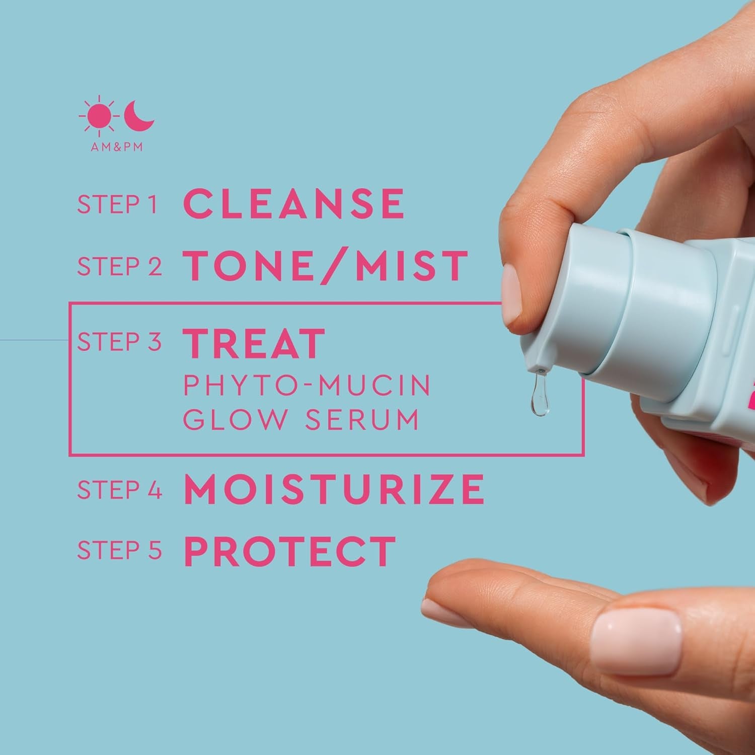 Phyto-Mucin Glow Serum - Mucin Face Serum for Glass Skin - Plumps, Primes + Hydrates - Flawless Primer and Makeup Base - Strengthens Skin Barrier - 1.35 Fl.Oz