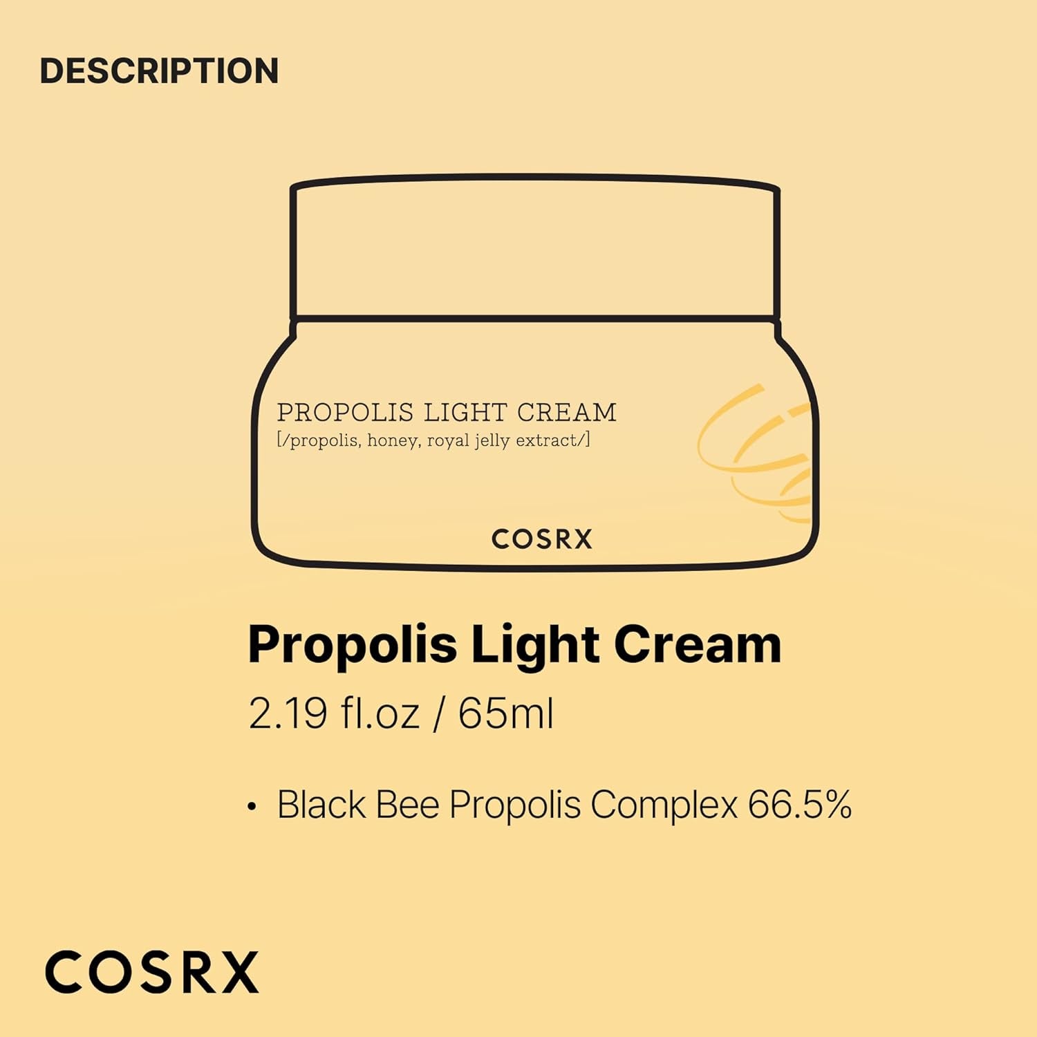 Full Fit Propolis Light Cream, 2.19 Fl.Oz / 65Ml, Propolis 64.5%, Hydrating Daily Day and Night Moisturiser, Korean Skin Care, Not Tested on Animals, Paraben Free