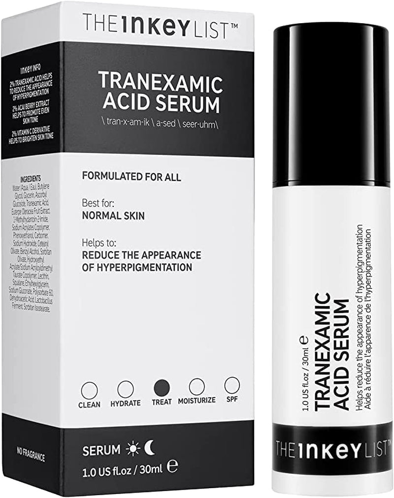 The INKEY List 2 % Tranexamic Acid Serum Zur Reduzierung Von Hyperpigmentierung Und Zur Bekämpfung Ungleichmäßiger Flecken Und Dunkler Flecken 30 Ml