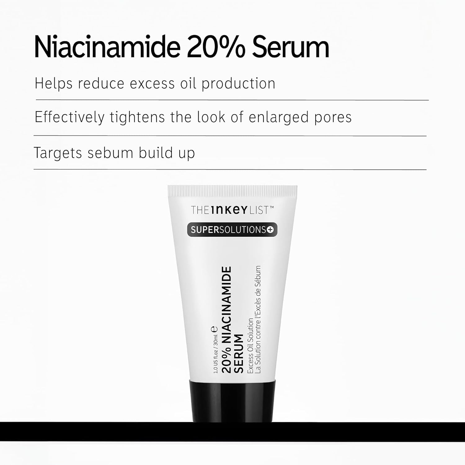 The Inkey List Niacinamide 20% Serum 30Ml, Supersolutions, Targets Redness, Fragrance-Free, Suitable for Oily Skin