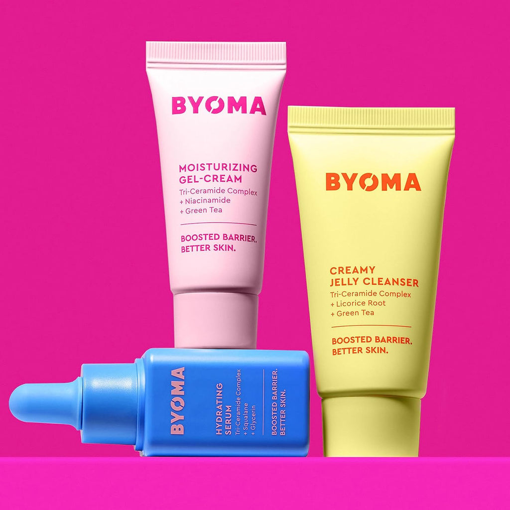 so Hydrating Set - Barrier Repair Skincare Set - Creamy Jelly Cleanser, Hydrating Face Serum & Ceramide Face Moisturizer for Dry Skin - anti Wrinkle, Alcohol Free Skin Care - 30Ml, 15Ml, 15Ml