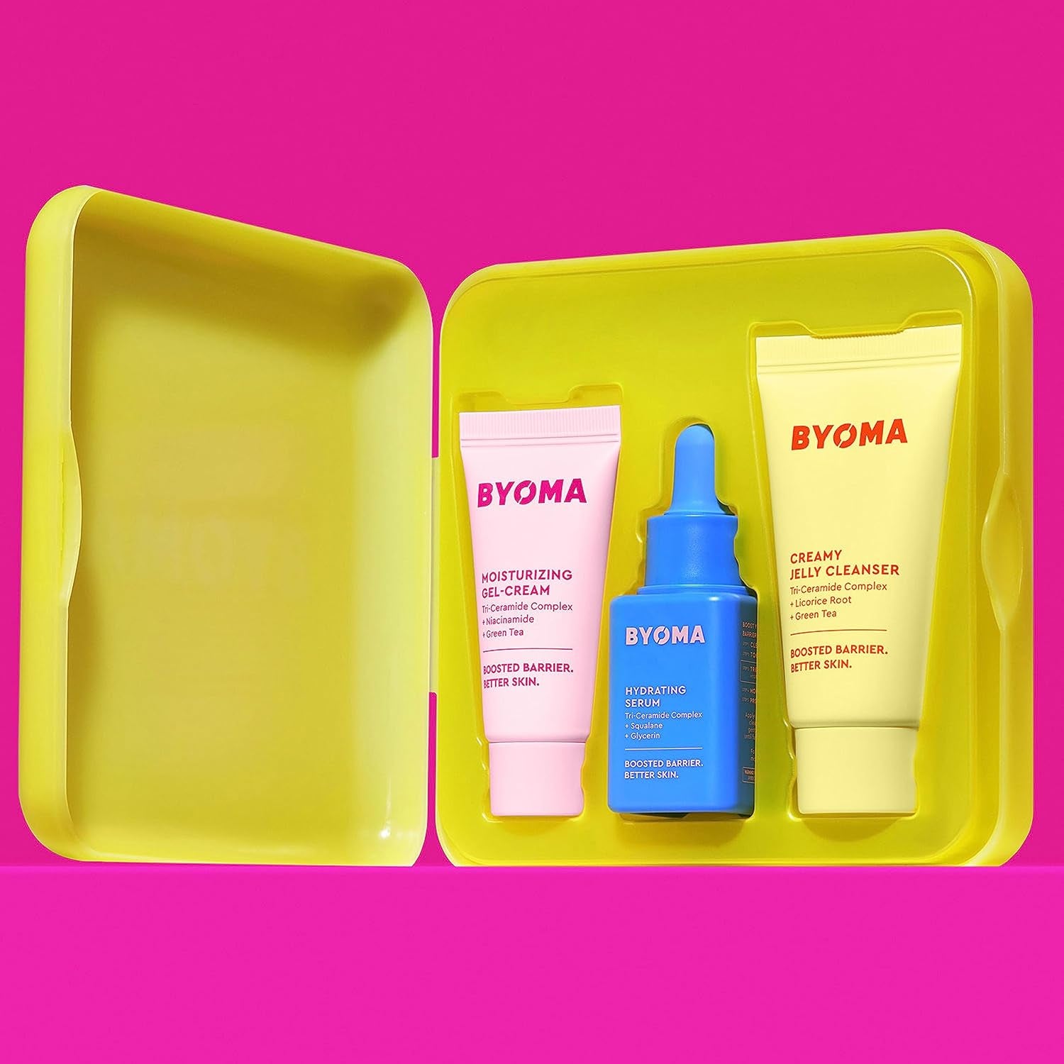so Hydrating Set - Barrier Repair Skincare Set - Creamy Jelly Cleanser, Hydrating Face Serum & Ceramide Face Moisturizer for Dry Skin - anti Wrinkle, Alcohol Free Skin Care - 30Ml, 15Ml, 15Ml
