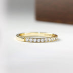 Half Eternity Moissanite Wedding Band 925 Sterling Silver Straight Rings for Women 1.3Mm 1.6Mm 1.8Mm 2.0Mm Matching Ring
