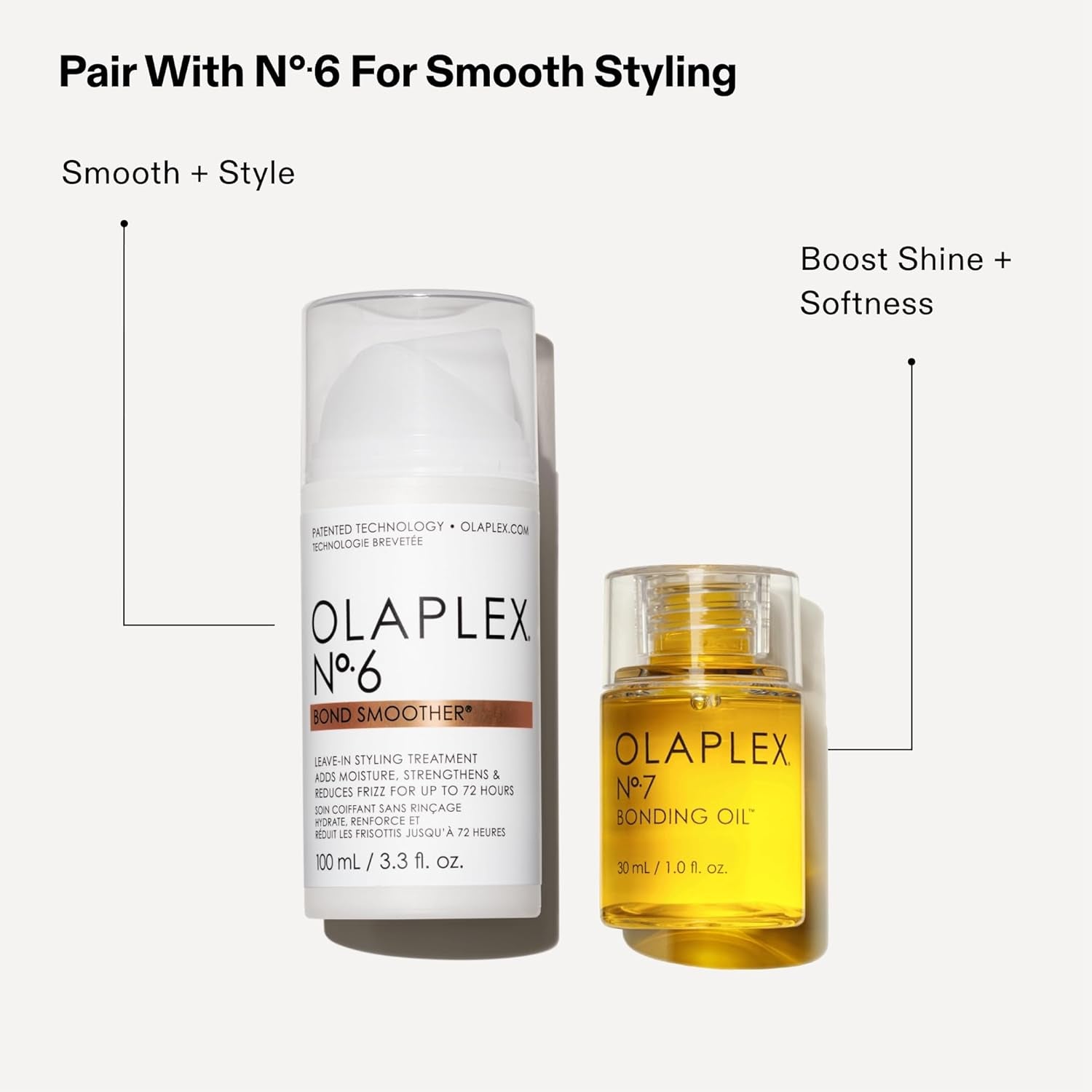 No. 7 Bonding Oil, Concentrated High Shine Oil, Heat Protectant, Visibly Smooths & Softens Hair, Added Color Vibrancy, up to 72 Hour Frizz Control, for All Hair Types, 1 Fl Oz