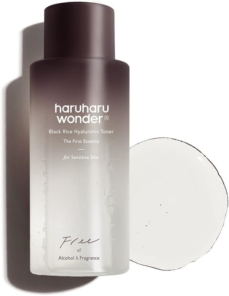 Haruharu Wonder Tónico Facial Hidratante Para Pieles Sensibles Con Ácido Hialurónico Y De Arroz Negro, Para Todas Las Pieles, Skincare Coreano, Mejora Textura De La Piel, Libre Crueltad Animal, 150Ml