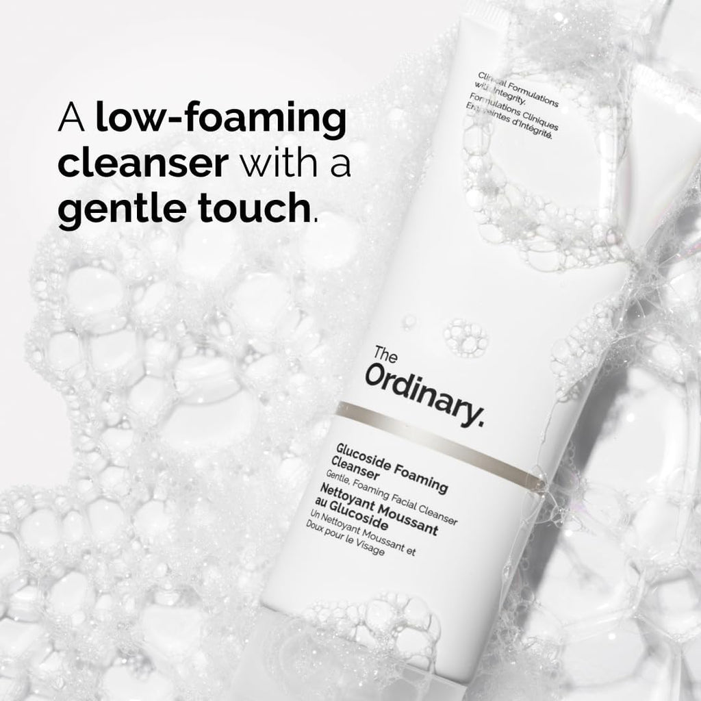 The Ordinary Glucoside Foaming Cleanser, Gentle Foaming Face Wash for All Skin Types Including Sensitive Skin, 150Ml