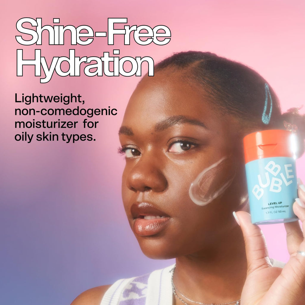 Level up Gel Face Moisturizer for Oily Skin - Balancing + Hydrating Face Lotion with Niacinamide + Zinc to Improve Texture + Reduce Shine - Daily Lightweight Facial Moisturizer (50Ml)