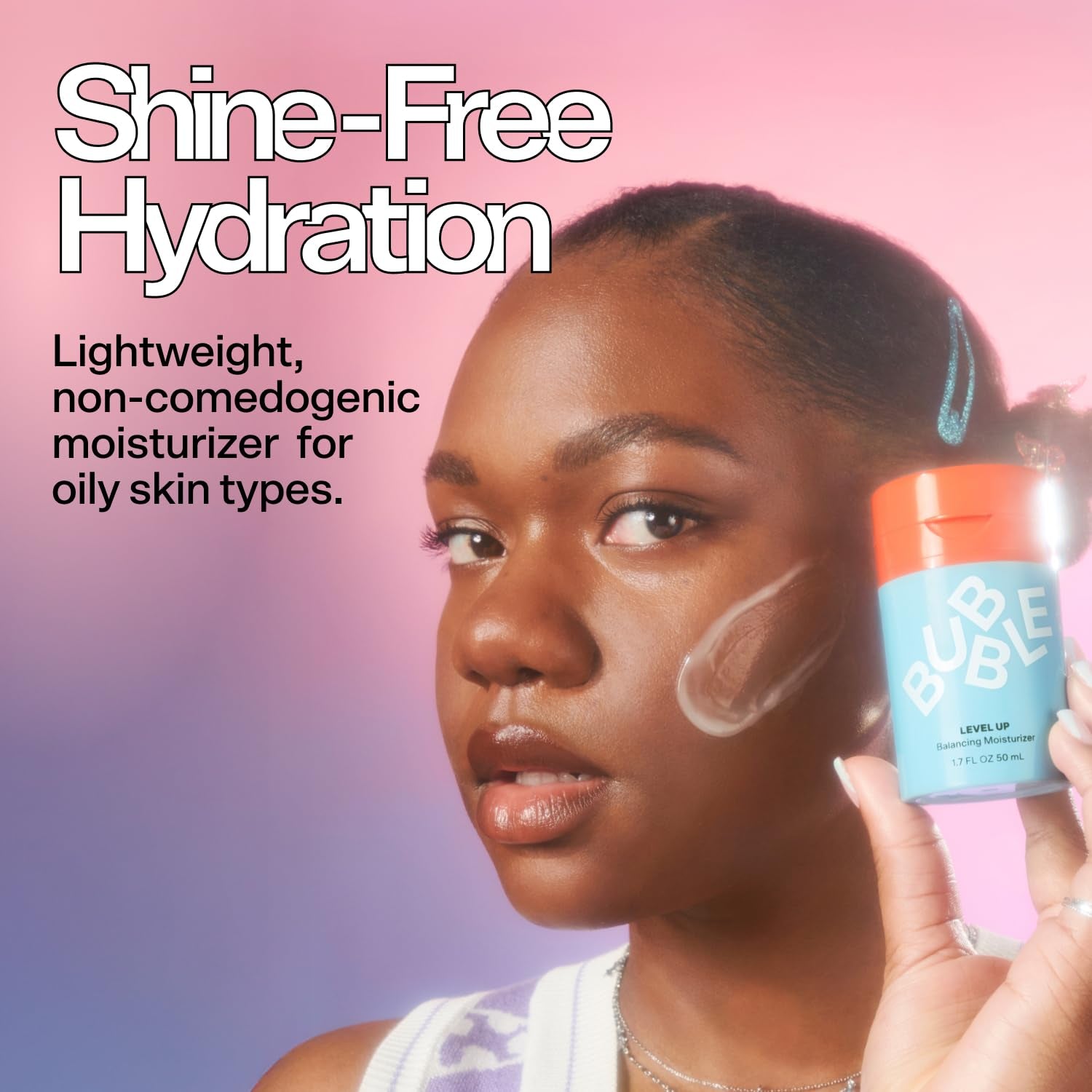 Level up Gel Face Moisturizer for Oily Skin - Balancing + Hydrating Face Lotion with Niacinamide + Zinc to Improve Texture + Reduce Shine - Daily Lightweight Facial Moisturizer (50Ml)