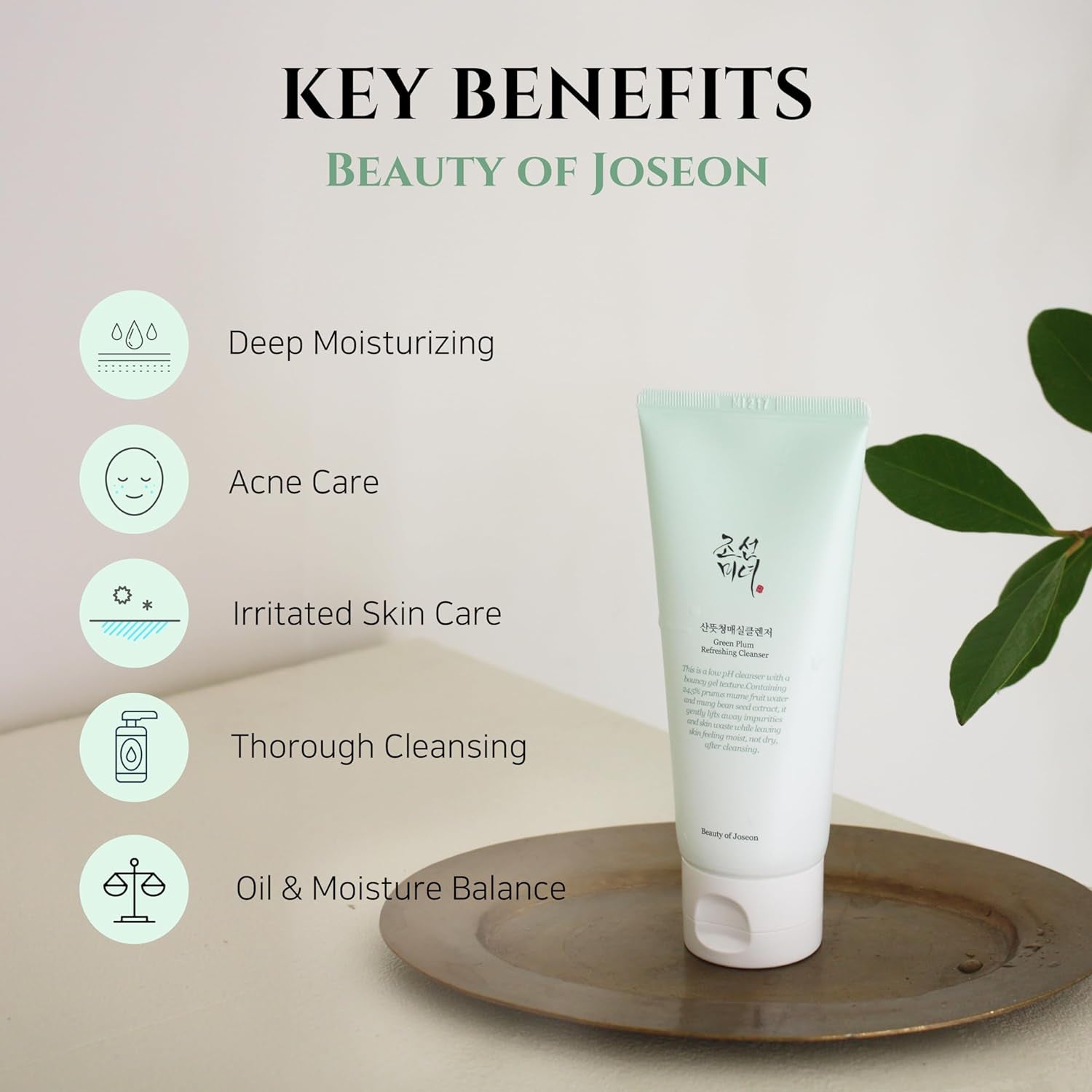 Beauty of Joseon Grüne Pflaume Erfrischender Reiniger (100 Ml, 3,38 Fl.Oz.)