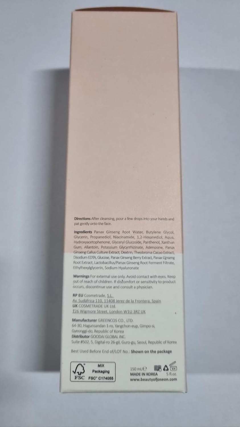 Eau D'Essence De Ginseng, 150 Ml, 5 Fl.Oz.